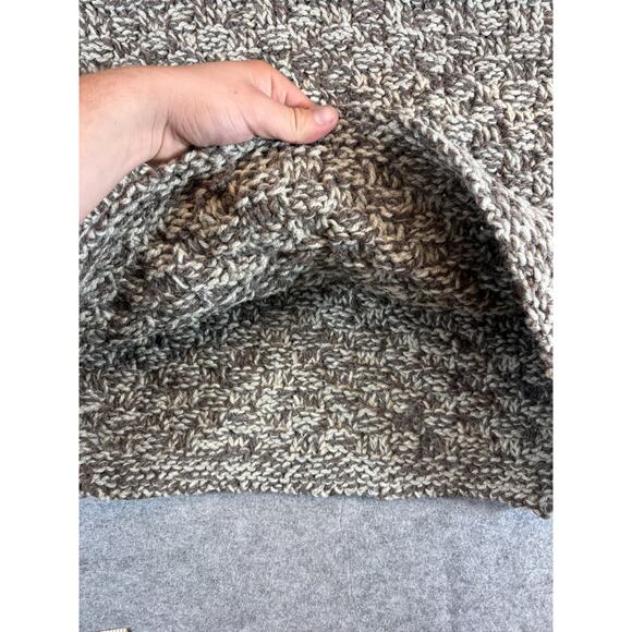 Vintage Y2K Turtleneck Sweater Mens XL Gray Chunky Knit Winter Pullover Cozy - Picture 6 of 7